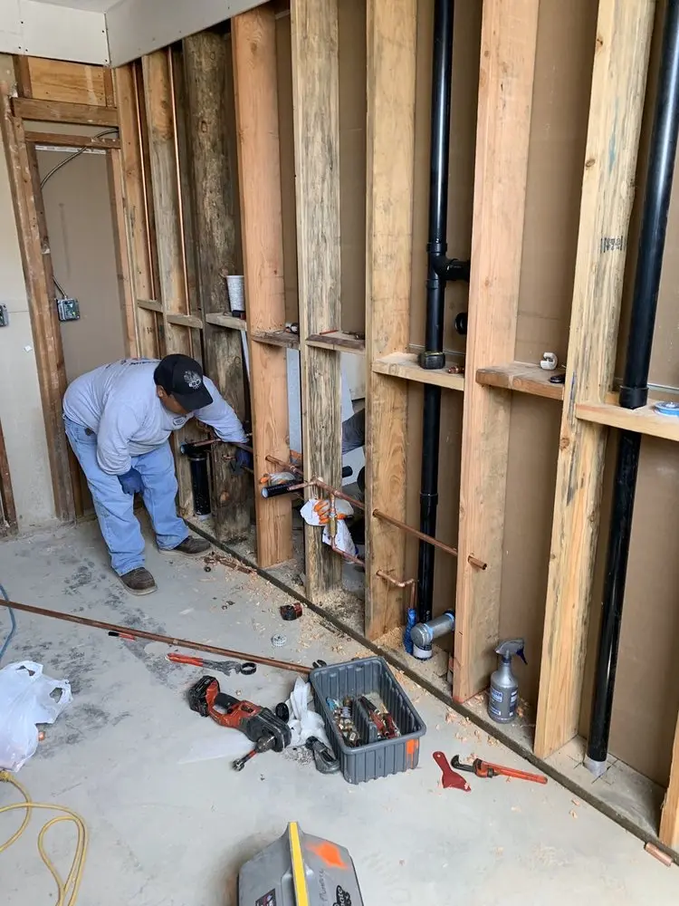 Commercial rough-in plumbing for Gas Line Repair in Caruthers